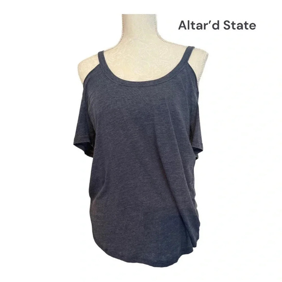 Altard state‎ Jean colored open shoulder tank - Picture 9 of 13